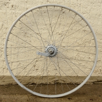 Hinterrad Drahtfelge 26" x 1,75, (559) , "Mayweg" Aluminium 27mm breit, F+S Torp. Nabe Mod. 55 verchromt., gebraucht 