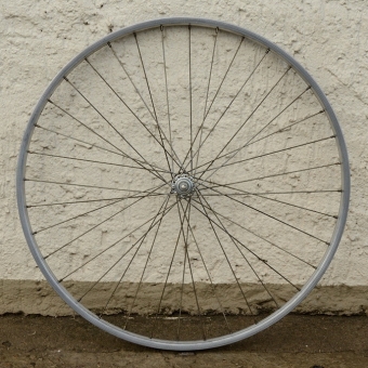 Vorderrad Drahtfelge 26" x 1,75, (559) , "KronPrinz" Aluminium 27mm breit, F+S Nabe  verchromt., gebraucht 