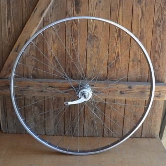 Laufrad 28 x 1,75 verchromt mit Patina, Torpedo 3-Gang-Nabe, 80er 