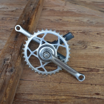 Tretlager 'Kinderrad' orig. 50er bis 60er Jahre, verchromt, gebraucht, Zustand s. Bilder 