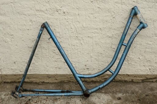 Fahrradrahmen "NSU",  Damenausf., Sport, 26 Zoll , RH=55cm, orig. 50er J., ohne Gabel,  ohne Tretlager 