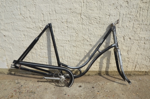 Fahrradrahmen "Wanderer" Damenausf. 26 x 2,00 Ballon, Stahl, RH=55 cm, 30er Jahre.  