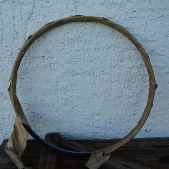 Drahtfelge 28 Zoll, Breite 35 mm, Dekor blau-weiß, NOS, OVP 