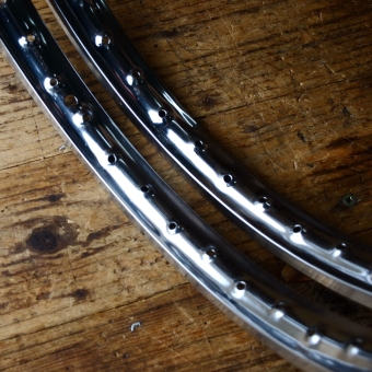 Felgensatz "Kinlin" 1.20-16 (20 x 2.00) ,  verchromt, 36-loch, Breite 38 mm, NOS 