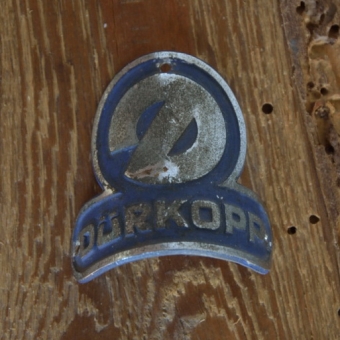 Steuerkopfschild DÜRKOPP, Bielefeld, Originalschild aus Sammlungsbestand 