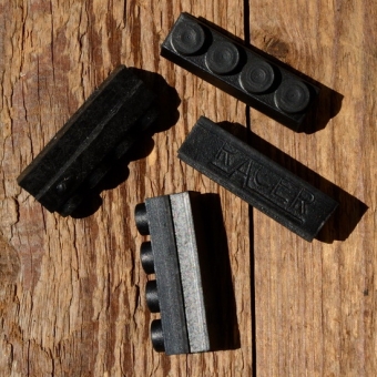 Bremsklötze für Rennradklassiker / Sportrad,  MAFAC RACER, orig. Satz 4 Stück, schwarz, ca. 40 x 11 mm 