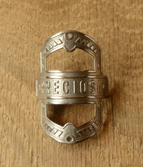 Steuerkopfschild  "Preziosa", Zella-Mehlis 20-30er Jahre,  unbenutztes Originalschild aus Sammlungsauflösung! 