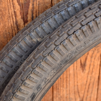 Paar Reifen Motorrad, PHOENIX HARBURG, 25 x 2,00, 30er J., schwarz, gebraucht gem. Bildern 