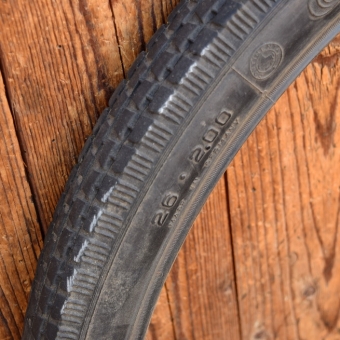 Reifen Motorrad, CONTINENTAL, 26 x 2,00, 50er J., schwarz, gebraucht gem. Bildern 