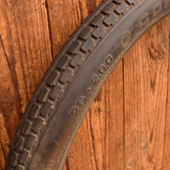 Reifen Motorrad, CONTINENTAL, 26 x 2,00, 30er J., schwarz, gebraucht gem. Bildern 