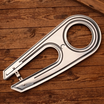 Kettenschutz, Länge c.a. 52 cm, ältere Neuware, noch in guter alter Metallqualität (Alu) 