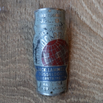 Steuerkopfschild Nationalrad Jack Lammel Düsseldorf, 30er Jahre, Originalschild aus Sammlungsbestand 