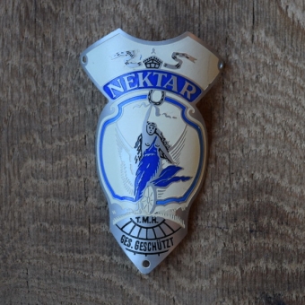 Steuerkopfschild Nektar, 30-50er Jahre, Originalschild aus Sammlungsbestand 