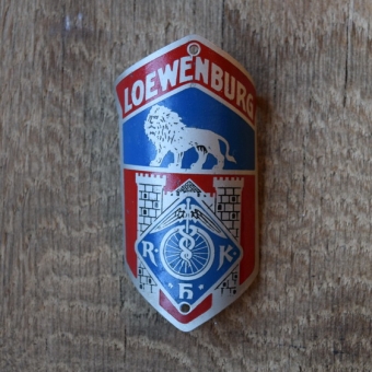 Steuerkopfschild Loewenburg, 30-50er Jahre, Originalschild aus Sammlungsbestand 