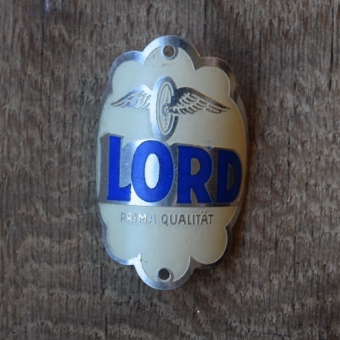 Steuerkopfschild Lord, 30-50er Jahre, Originalschild aus Sammlungsbestand 