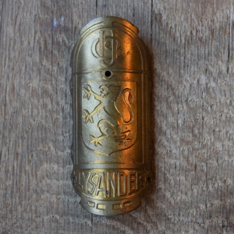 Steuerkopfschild Lysander, 20-30er Jahre, Originalschild aus Sammlungsbestand 