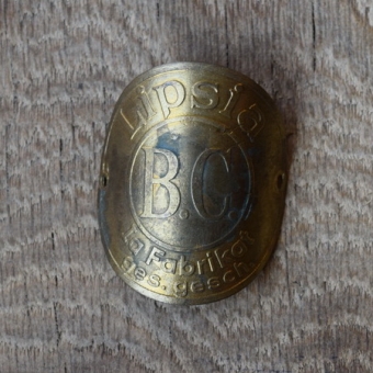 Steuerkopfschild Lipsia, 20-30er Jahre, Originalschild aus Sammlungsbestand 