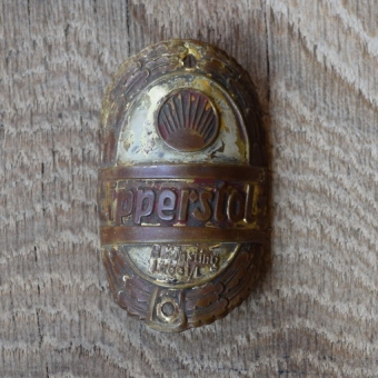 Steuerkopfschild Lipperstolz Künsting in Lage, 50er Jahre, Originalschild aus Sammlungsbestand 