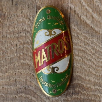 Steuerkopfschild Matros, 20-30er Jahre, Originalschild aus Sammlungsbestand 