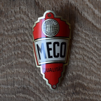 Steuerkopfschild Meco, 60er Jahre, Originalschild aus Sammlungsbestand 