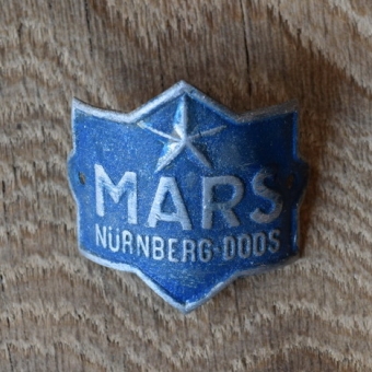 Steuerkopfschild Mars, 50er Jahre, Originalschild aus Sammlungsbestand 