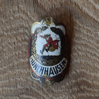 Steuerkopfschild Münchhausen, 50er Jahre, Originalschild aus Sammlungsbestand 