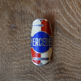 Steuerkopfschild Mercedes, 30er Jahre, Originalschild aus Sammlungsbestand 