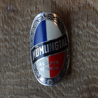 Steuerkopfschild Mümlingtal, 50er Jahre, Originalschild aus Sammlungsbestand 