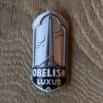 Steuerkopfschild Obelisk, 50er Jahre, Originalschild aus Sammlungsbestand 