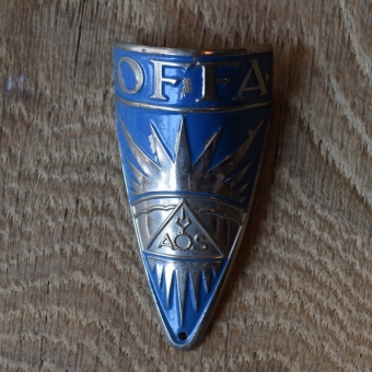 Steuerkopfschild Offa, 30-50er Jahre, Originalschild aus Sammlungsbestand 