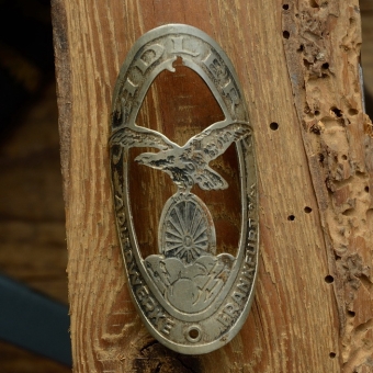 Steuerkopfschild  ADLERWERKE, Frankfurt, 30-50er Jahre, Originalschild aus Sammlungsbestand 