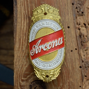 Steuerkopfschild  ARCONA, Berlin, 10-20er Jahre, Originalschild aus Sammlungsbestand 