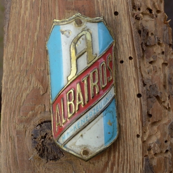 Steuerkopfschild  ALBATROS, 30-50er Jahre, Originalschild aus Sammlungsbestand 