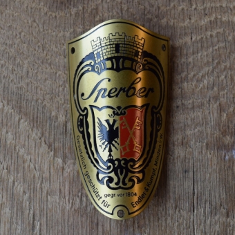 Steuerkopfschild Sperber (Endler und Kumpf Minden), 20-30er Jahre, Originalschild aus Sammlungsbestand 