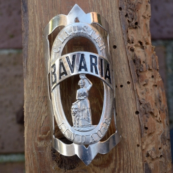 Steuerkopfschild BAVARIA, 10-20er Jahre, Originalschild aus Sammlungsbestand 