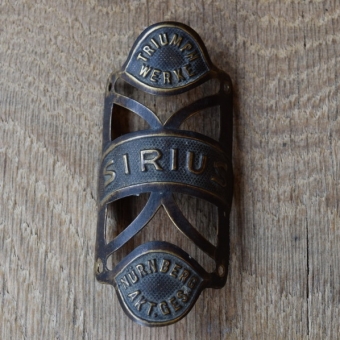 Steuerkopfschild Sirius Triumph-Werke Nürnberg, 20er Jahre, Originalschild aus Sammlungsbestand 