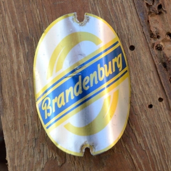 Steuerkopfschild BRANDENBURG, 30-50er Jahre, Originalschild aus Sammlungsbestand 