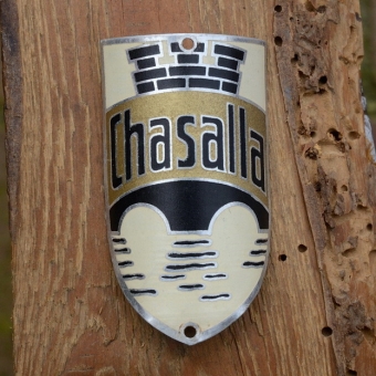 Steuerkopfschild CHASALLA, 30-50er Jahre, Originalschild aus Sammlungsbestand 