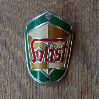 Steuerkopfschild Solist, 50er Jahre, Originalschild aus Sammlungsbestand 