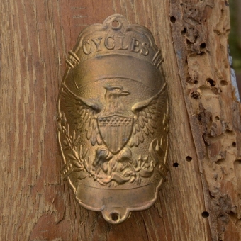 Steuerkopfschild CYCLES, 30-50er Jahre, Originalschild aus Sammlungsbestand 