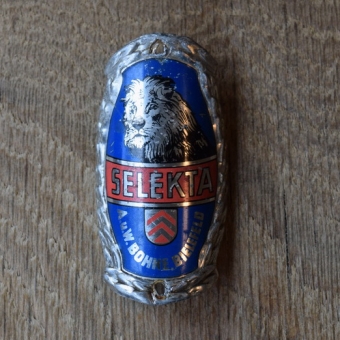 Steuerkopfschild Selekta, 50er Jahre, Originalschild aus Sammlungsbestand 