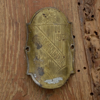 Steuerkopfschild CAMINADA, 30-50er Jahre, Originalschild aus Sammlungsbestand 