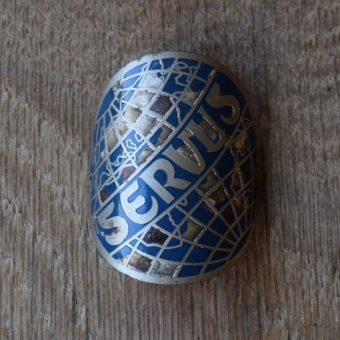 Steuerkopfschild Servus, 50er Jahre, Originalschild aus Sammlungsbestand 