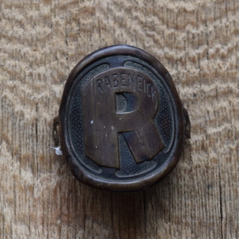 Steuerkopfschild Rabeneick, 30-40er Jahre, Originalschild aus Sammlungsbestand 