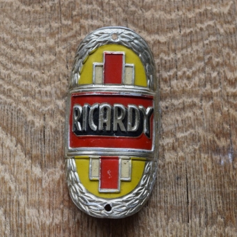 Steuerkopfschild Ricardy, 50er Jahre, Originalschild aus Sammlungsbestand 