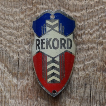 Steuerkopfschild Rekord, 30-50er Jahre, Originalschild aus Sammlungsbestand 