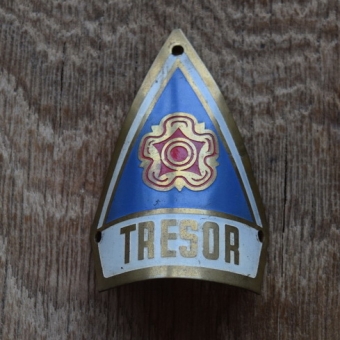 Steuerkopfschild Tresor, 30er Jahre, Originalschild aus Sammlungsbestand 