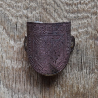 Steuerkopfschild Torpedo Frankfurt a. M., 30er Jahre, Originalschild aus Sammlungsbestand 