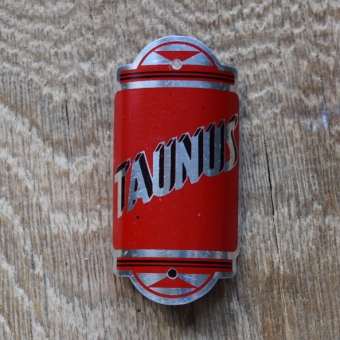 Steuerkopfschild Taunus, 50er Jahre, Originalschild aus Sammlungsbestand 