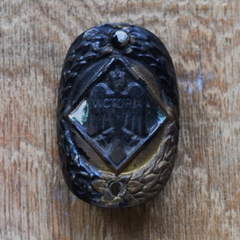 Steuerkopfschild Victoria, 50er Jahre, Originalschild aus Sammlungsbestand 